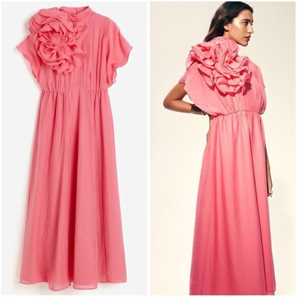 H&M Ramadan Exclusive Collection Appliquéd Maxi Dress
 Pink New - Picture 3 of 8